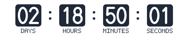 Built-in: Modern on cards countdown timer style