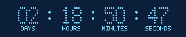 Built-in: LED dots countdown timer style