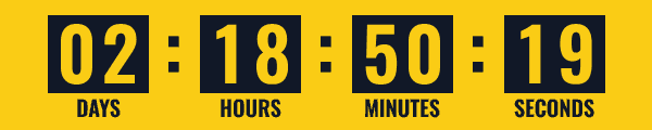 Oswald on square cards countdown timer style