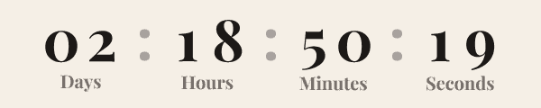 Playfair Display, words as typed countdown timer style