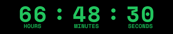 Space Mono, no days countdown timer style